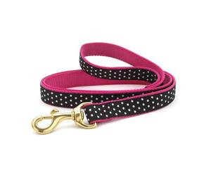 Up Country Black & White Dot Dog Lead