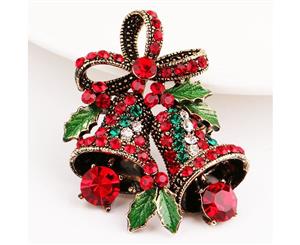 Vintage Bell Christmas Brooch