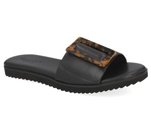 Walnut Melbourne Women's Santa Slides - Black/Tortoise Shell