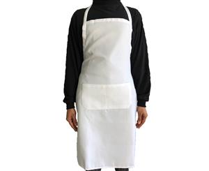 White Apron (Full Length Apron with Pocket)