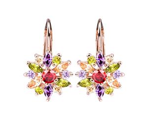 Women's Rosegold Plated Gemstone Earrings - One Size - JIE042