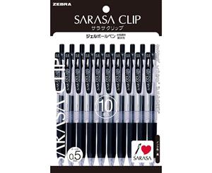 Zebra Sarasa Clip Gel ink Ballpoint pen 0.5mm 10 Black set