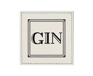 iStyle Faux Leather Gin Coaster White