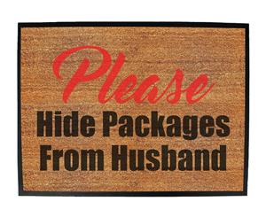 please hide packages - Funny Novelty Birthday doormat floor mat floormat