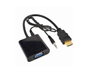 1080P HDMI Male to VGA Female Converter Video Adapter Cable With Audio Line Out