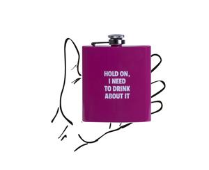 175ml Portable Stainless Steel Pocket Purse Hip Flask Beverage Cap Bottle Travel Picnic Summer PINK