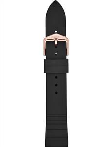 18mm Black Silicone Strap