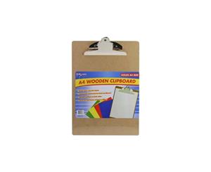 1pce A4 Wooden Clipboard-Metal Clip