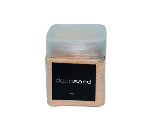 1pce Orange 300g Deco Sand Coloured Tub with Screw Lid Display Craft