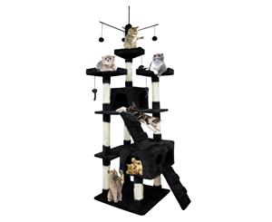 2.1M Cat Scratching Post Tree Black