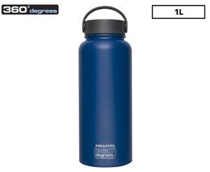 360 Degrees Wide Mouth Vacuum Insulated Bottle 1L - Navy