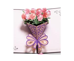 3D Pop Up Flower Bouquet MOM Greeting Card