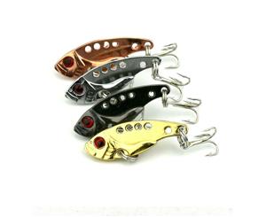 4x Metal Vibe Blade Fishing Lures Vibes 36mm 3g Bream Bass Flathead Tackle braid