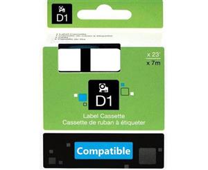 5 DYMO Compatible D1 45013 Label Tapes Black Print on White LW450 [12mmx7m]