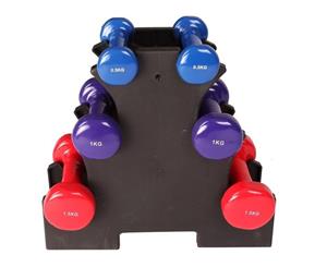 6-Piece Dumbbell Set with Rack