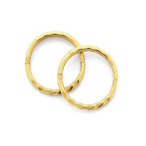 9ct Gold Small Facet Sleepers