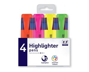 A Star Highlighters (Pack Of 4) (Orange/Pink/Yellow/Green) - ST1121