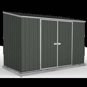 Absco Sheds 3.00 x 1.52 x 2.08m Space Saver Double Door Shed - Monument