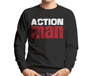 Action Man Logo Bullet Hole Men's Sweatshirt - Black