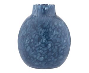 Amalfi Zari Glass Handmade Decorative Unique Patterned Vase Blue 20x25cm