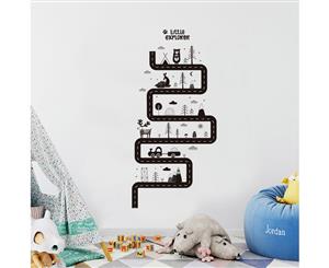 Animal Road Card Wall Stickers Decals (Size 120cm x 58cm)