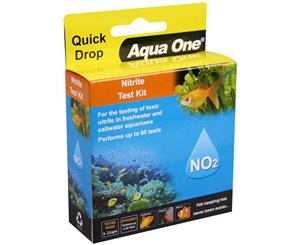 Aqua One Quick Drop Aquarium Freshwater Saltwater Nitrite NO2 Test Kit 0 2.0ppm