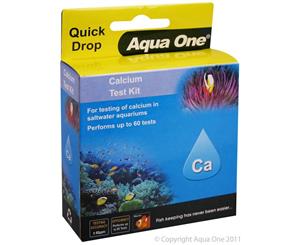 Aqua One Quick Drop Aquarium Reef Coral Saltwater Calcium CA Test Kit 40ppm