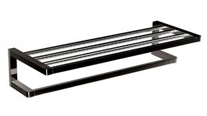 Arcisan Zara Matte Black 60cm Towel Rack with Rail