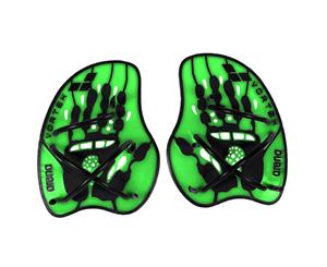 Arena Medium Vortex Evolution Hand Paddle/Flippers/Gloves f/ Swimming Lime Green
