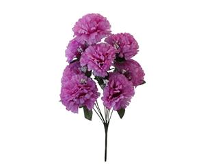 Artificial Fake Flowers Bouquet Greenery Foliage Leaf Roses Wedding Decor[Design Carnation (Light Purple)]