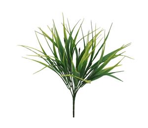 Artificial Fake Leaves Greenery Foliage Branch Leaf Bush Grass Bunch Decor [Design Leaf Bush - Grass D (39cm)]