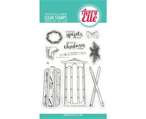 Avery Elle - Clear Stamp Set 4 inch X6 inch - Alpine Christmas