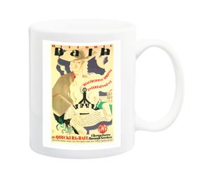 Bath 1935 GWR Railway Travel Poster Mug - 11 Fluid Oz