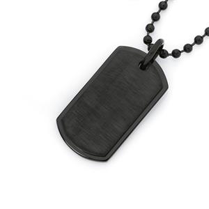 Black Plated Steel Dogtag