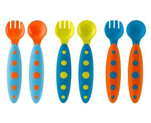 Boon Modware Toddler Cutlery Set - Aqua/Turquoise/Orange
