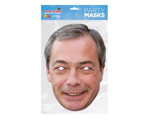 Bristol Novelty Mens Nigel Farage Card Mask (Beige/Grey) - BN2580