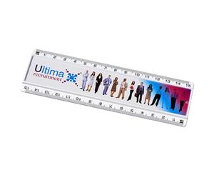 Bullet Ellison 15Cm Plastic Ruler With Paper Insert (White) - PF2604