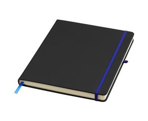 Bullet Noir Large Notebook With Lined Pages (Solid Black/Blue) - PF2787