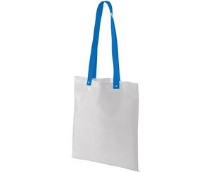 Bullet Uto Polyester Tote (White/Process Blue) - PF1459