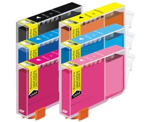 CLI-8 Compatible Inkjet Cartridge Set 6 Ink Cartridges