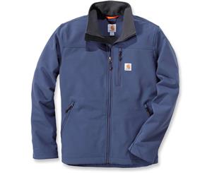 Carhartt Mens Denwood Durable Triple Stitched Stretch Softshell Jacket - Dark Blue