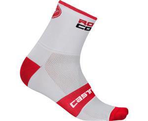 Castelli Rosso Corsa 13 Bike Socks White/Red 2019