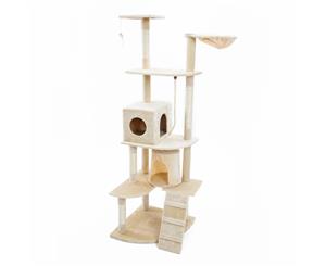 Cat Tree Multi Level Scratcher ACACIA 190cm BEIGE