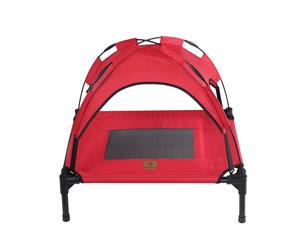 Charlie's Elevated Pet Bed With Tent - Red - Small61*46*18cm