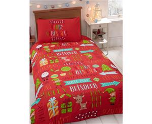 Christmas Fun Single Duvet Cover and Pillowcase Set