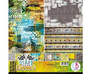 Ciao Bella Double-Sided Paper Pack 90lb 12in X12in 8 pack - The Seventies 8 Designs/1 Each