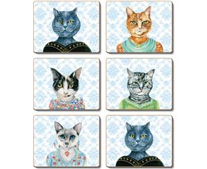 Cinnamon Lady Cat Luncheon Placemats Set of 6