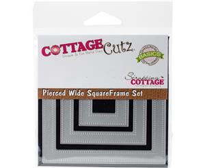 CottageCutz Basics Wide Frame Dies 3/Pkg-Pierced Square 1.5" To 3.75"