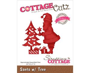 CottageCutz Elites Die-Santa W/Tree 2.8&quotX3"