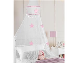 Country Club Bed Canopy Star White